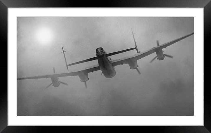 In To The Clouds - mono Framed Mounted Print by J Biggadike