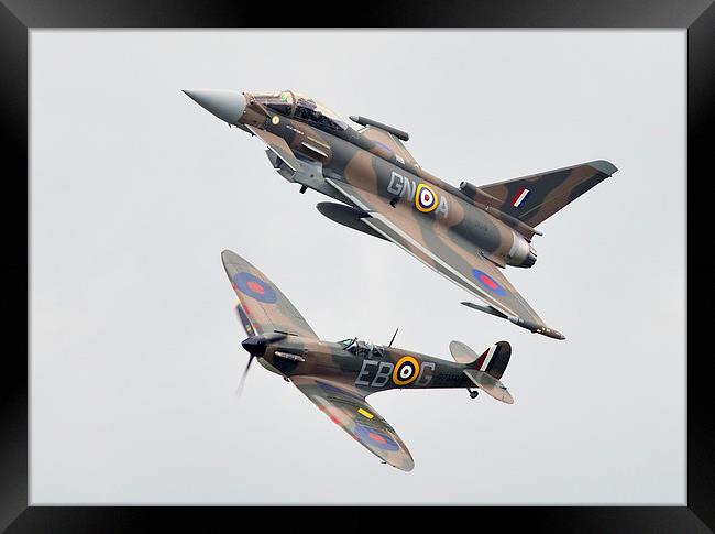 Typhoon and Spitfire  Framed Print by J Biggadike