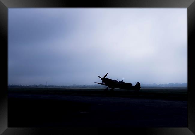 Duxford Mist Morning Framed Print by J Biggadike