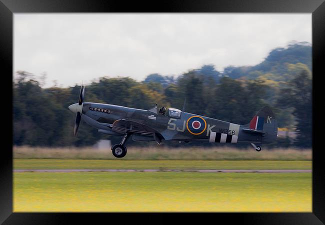 Spitfire MK356 Arriving Framed Print by J Biggadike