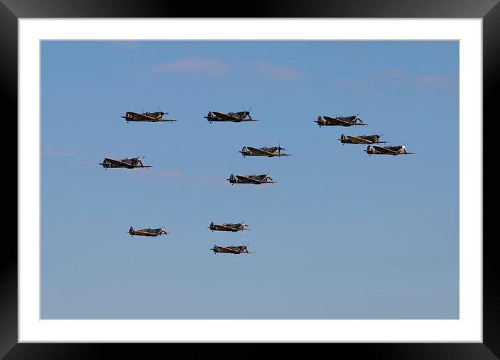 The Spitfires Framed Mounted Print by J Biggadike