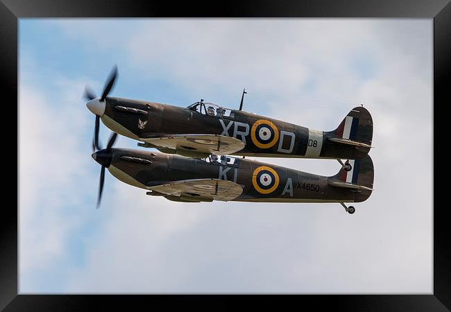 Spitfire Duo Framed Print by J Biggadike