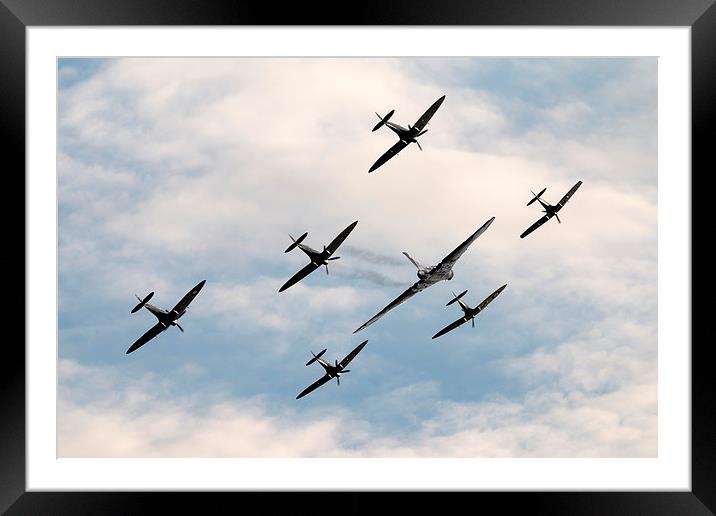 Vulcan And The Spitfires Framed Mounted Print by J Biggadike