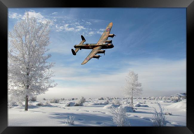 A Bombers Winter Framed Print by J Biggadike