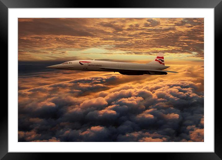 The Supersonic Concorde Framed Mounted Print by J Biggadike