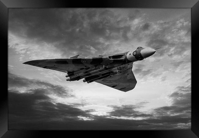 Vulcan Bomber- Mono Framed Print by J Biggadike