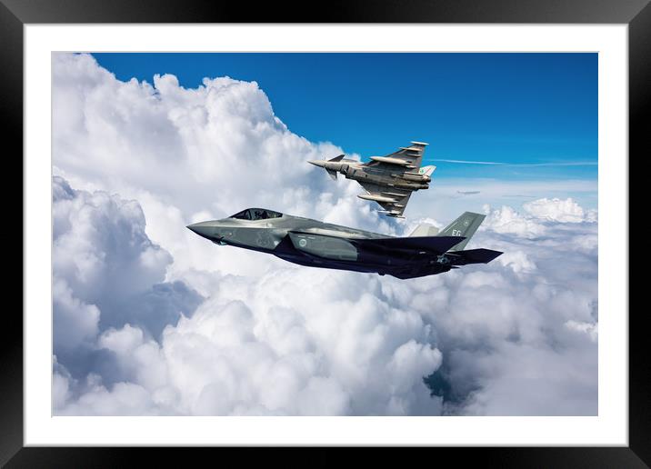 Lightning & Typhoon Framed Mounted Print by J Biggadike