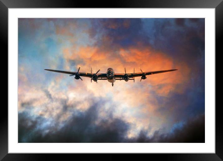 The Lancaster Bomber Framed Mounted Print by J Biggadike