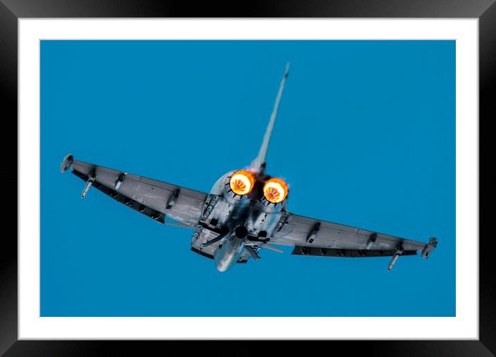 Eurofighter Typhoon Burners Framed Mounted Print by J Biggadike