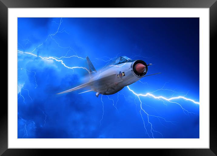 Lightning Force Framed Mounted Print by J Biggadike