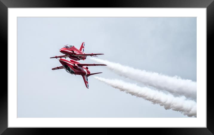 Red Arrows Reflection Framed Mounted Print by J Biggadike