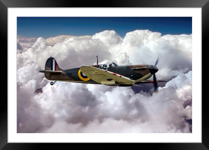 Supermarine Spitfire Mk1 N3200 Framed Mounted Print by J Biggadike