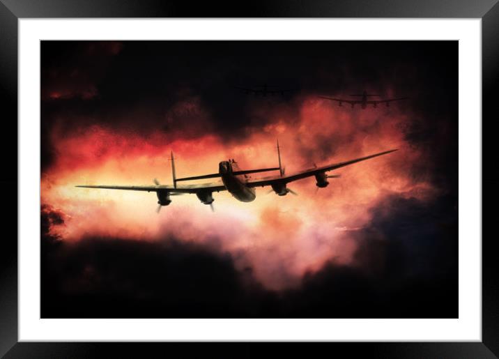 Lancaster Blitz Framed Mounted Print by J Biggadike