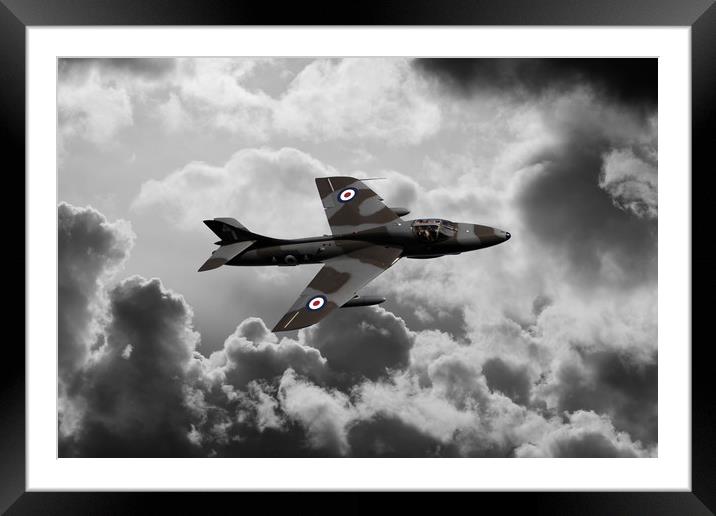 Hawker Hunter Framed Mounted Print by J Biggadike