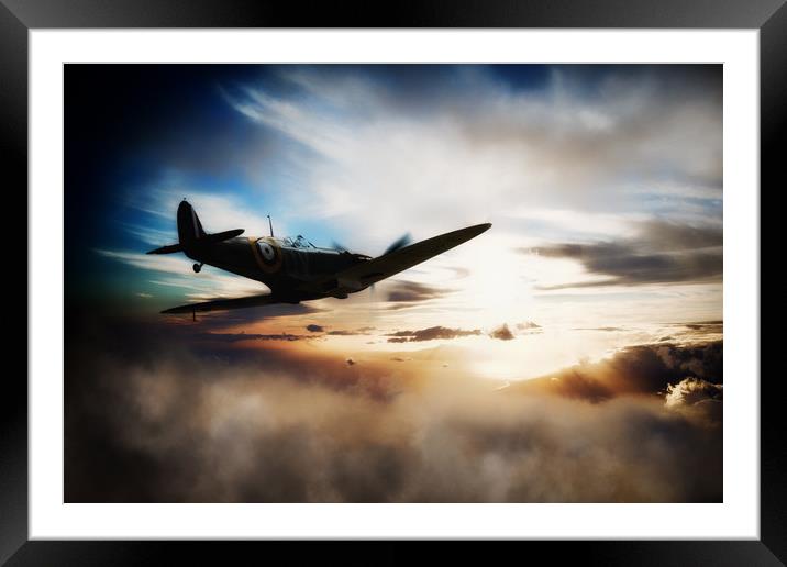 Spitfire Dream Framed Mounted Print by J Biggadike