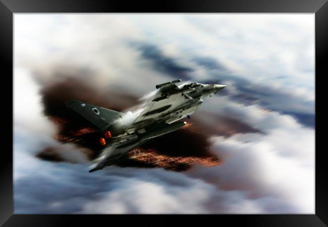 Typhoon Flight Framed Print by J Biggadike