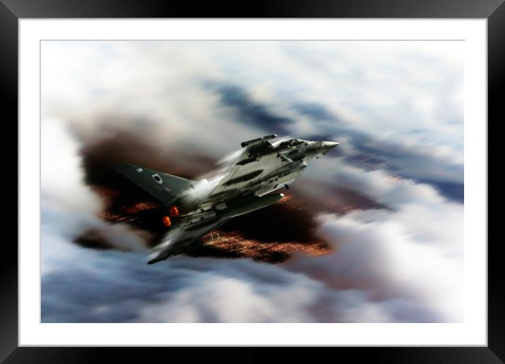 Typhoon Flight Framed Mounted Print by J Biggadike