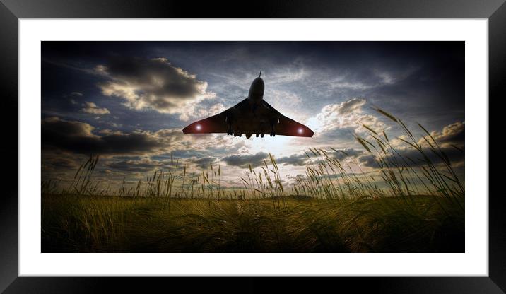 Vulcan Touching Down Framed Mounted Print by J Biggadike