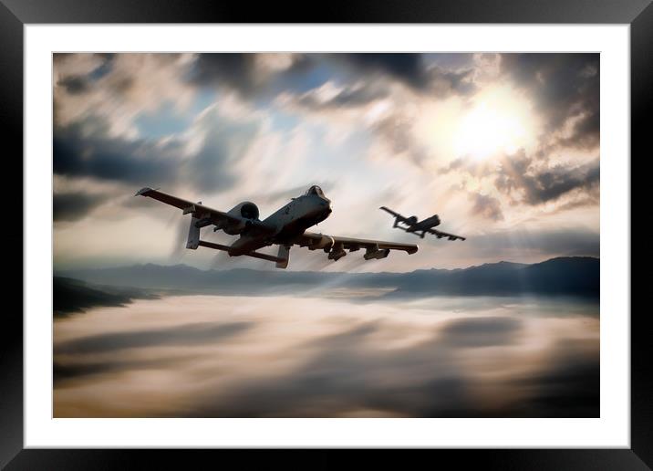 A10 Mountain Mission Framed Mounted Print by J Biggadike