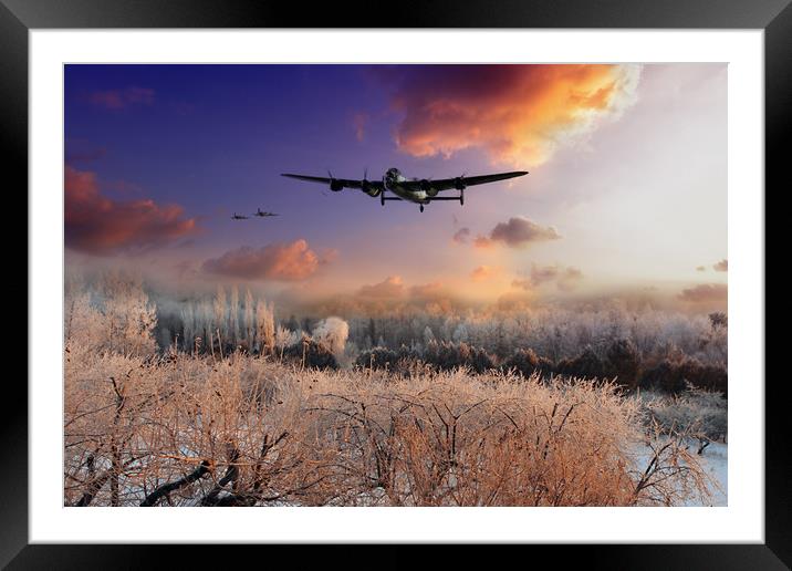 A Winter Escort Framed Mounted Print by J Biggadike