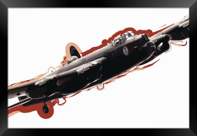 Lancaster Bomber Abstract Framed Print by J Biggadike