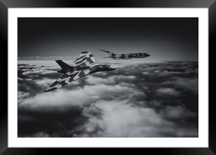 Vulcan and Victor - Mono Framed Mounted Print by J Biggadike