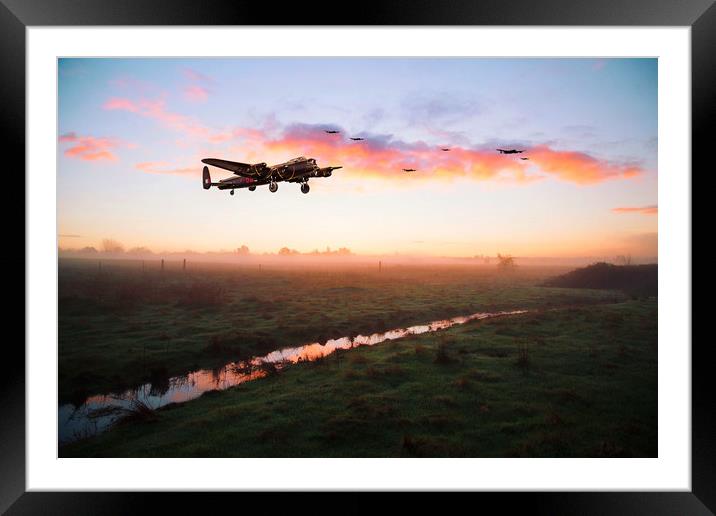 A Sky Full Of Bombers Framed Mounted Print by J Biggadike