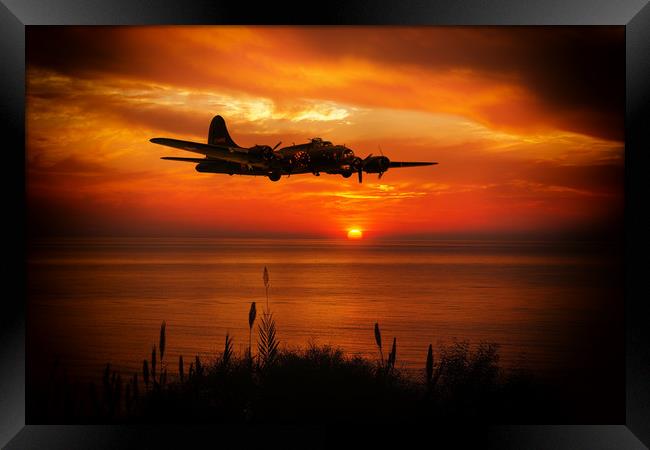 B17 Sunset Coast Framed Print by J Biggadike