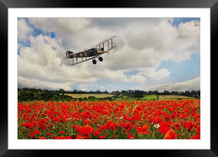 Bristol F2 Fly Past Framed Mounted Print by J Biggadike