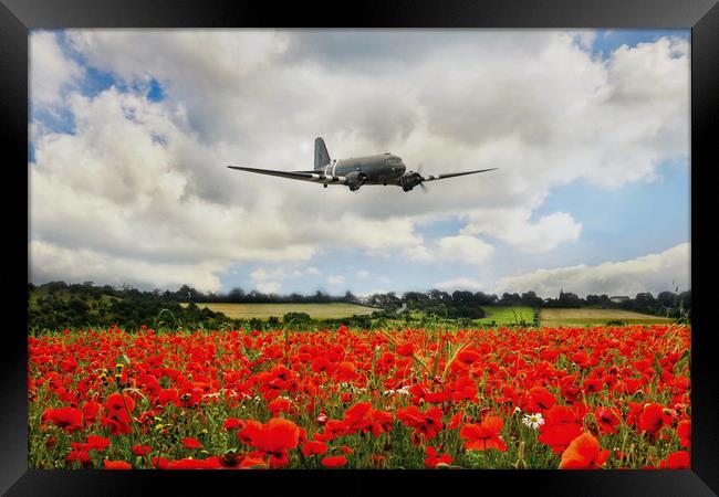 Dakota Flypast Framed Print by J Biggadike