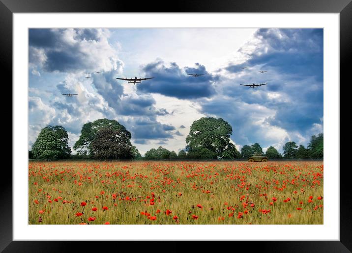Bombers Overhead Framed Mounted Print by J Biggadike