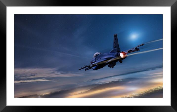 Night Of The Falcon Framed Mounted Print by J Biggadike