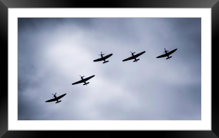 Battle of Britain Fighters Framed Mounted Print by J Biggadike