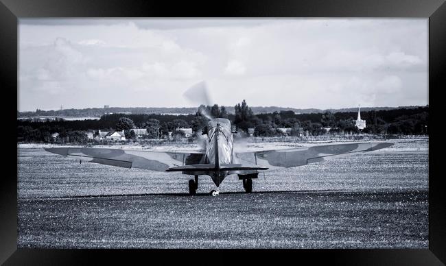 Spitfire Taxi Out Framed Print by J Biggadike