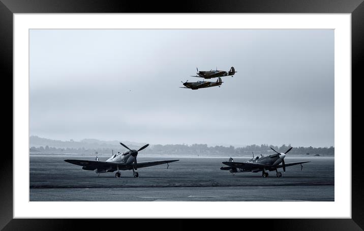 Spitfires Framed Mounted Print by J Biggadike