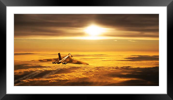 A Vulcan Sunset Framed Mounted Print by J Biggadike