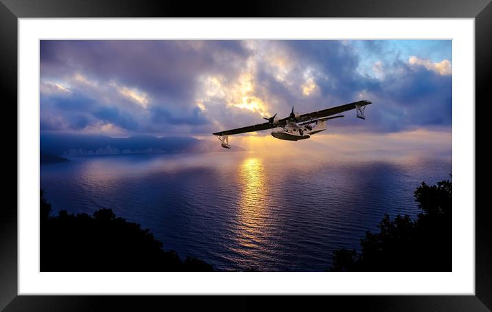Catalina - The Flying Boat Framed Mounted Print by J Biggadike