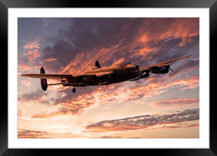The Avro Lancaster Bomber Framed Mounted Print by J Biggadike