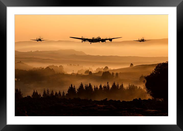 BBMF Misty Morning Framed Mounted Print by J Biggadike