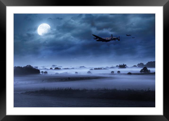 Late Night Lancasters Framed Mounted Print by J Biggadike