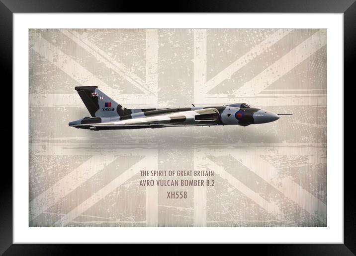 Avro Vulcan Bomber XH558 Framed Mounted Print by J Biggadike