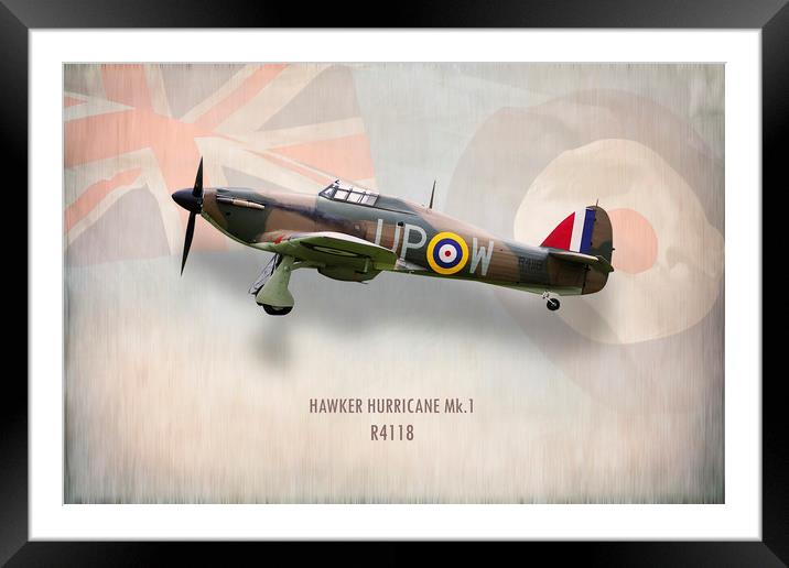 Hawker Hurricane Mk1 R4118 Framed Mounted Print by J Biggadike
