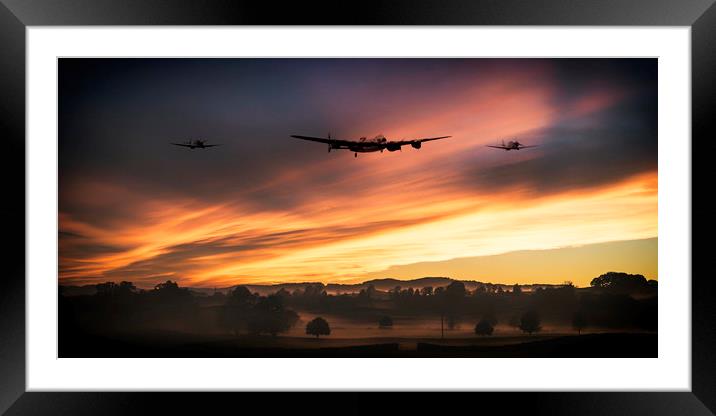 BBMF Misty Fly Past Framed Mounted Print by J Biggadike