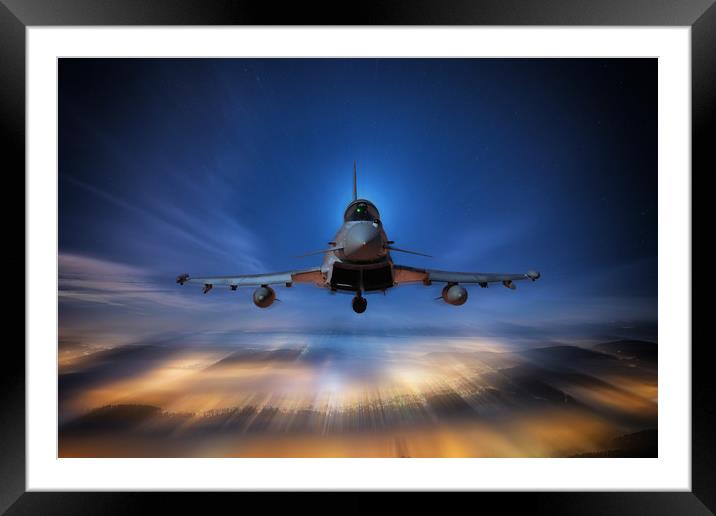 Eurofighter Typhoon On nights Framed Mounted Print by J Biggadike