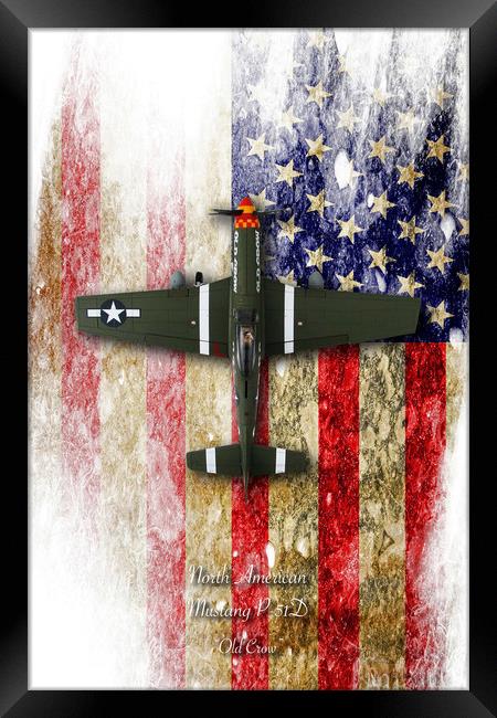 North American P-51 Mustang 'Old Crow' Framed Print by J Biggadike