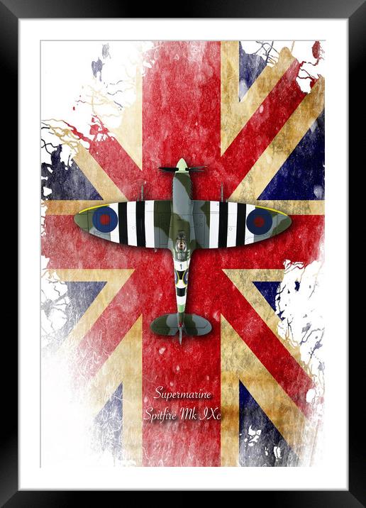 Supermarine Spitfire Mk.IXc Framed Mounted Print by J Biggadike