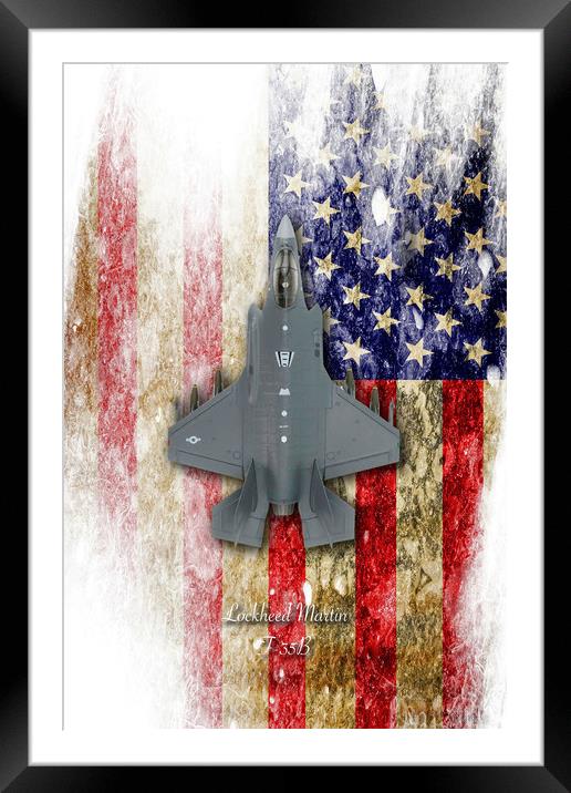 USAF Lockheed Martin F-35B Framed Mounted Print by J Biggadike