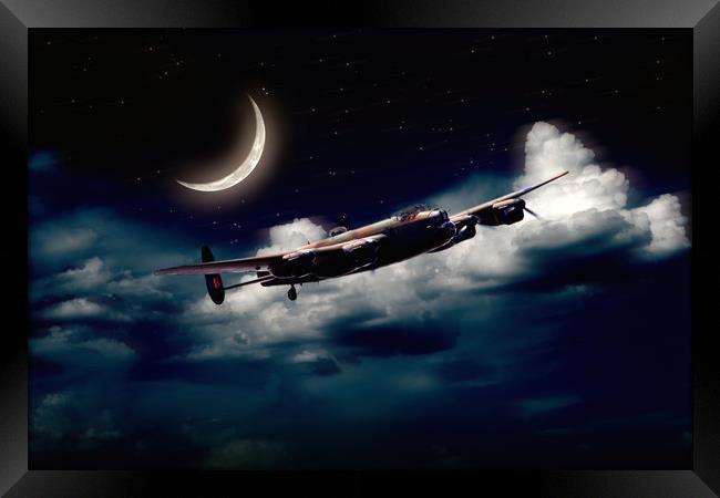 Moonlit Bomber Framed Print by J Biggadike