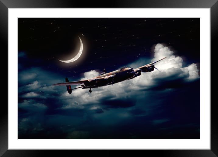 Moonlit Bomber Framed Mounted Print by J Biggadike