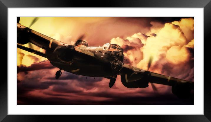 Bomber Inbound Framed Mounted Print by J Biggadike